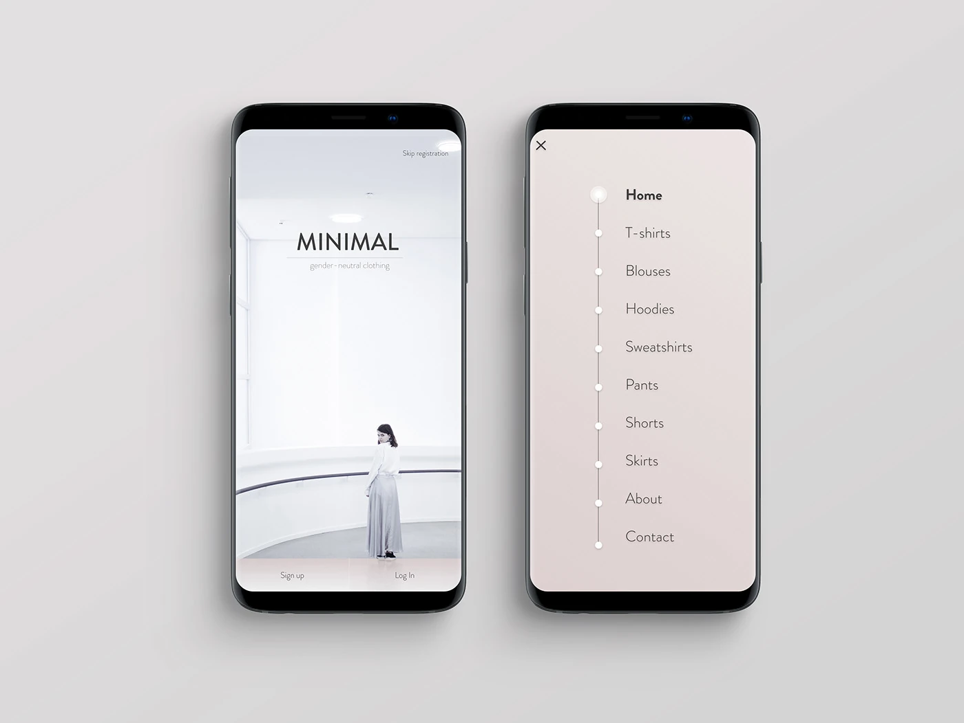 UI مینیمال برای اپ